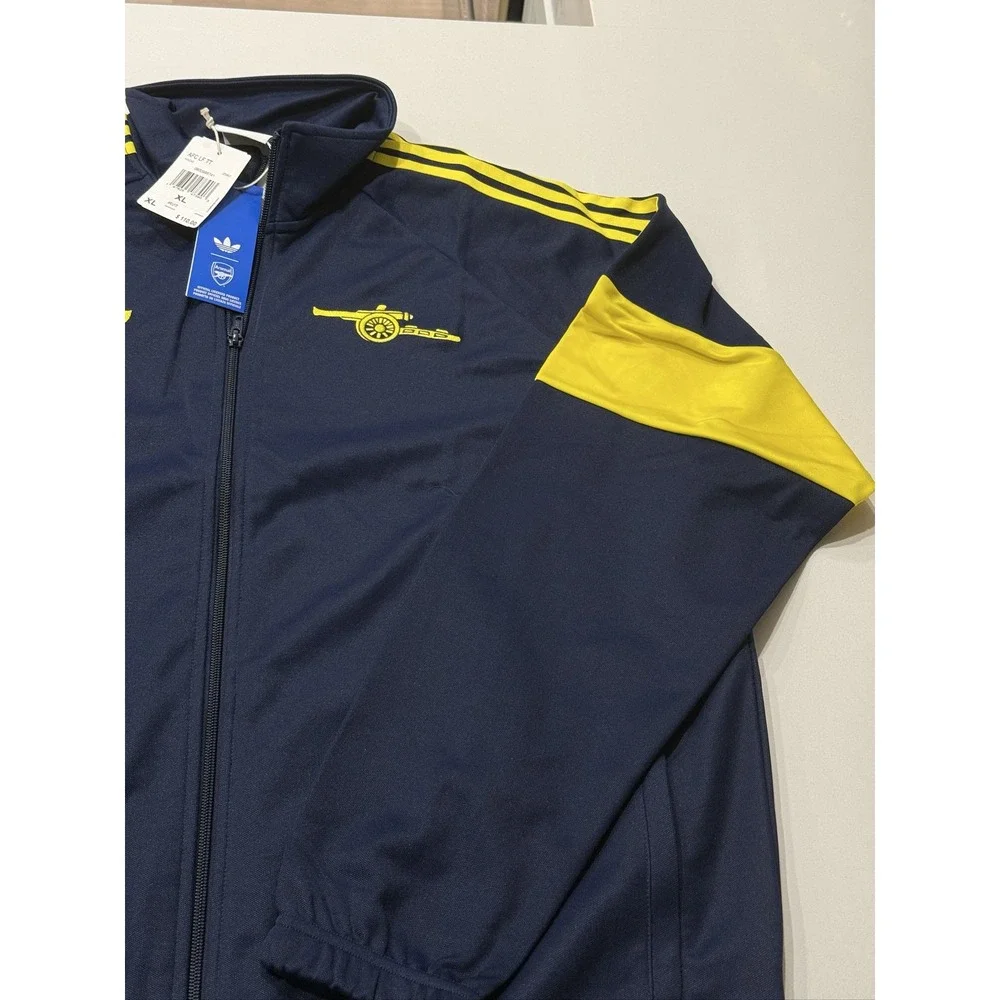 adidas AFC LF TT Track Jacket Men's XL Arsenal Navy Blue Yellow JZ5802